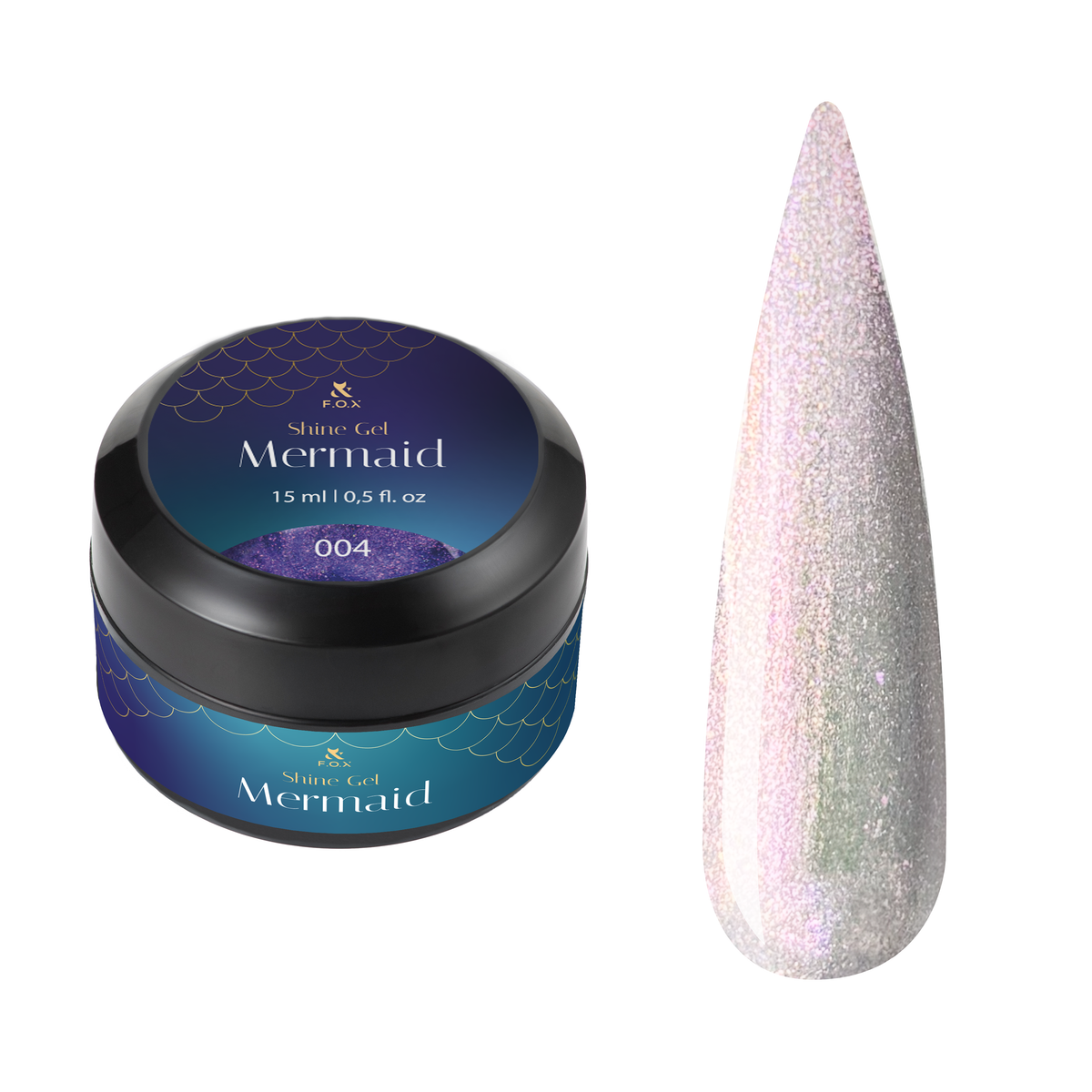 F.O.X Shine Gel Mermaid 004, 15 ml [TPO/HEMA free]