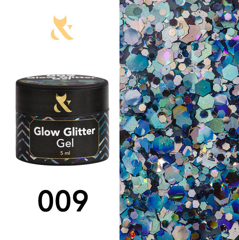 F.O.X gel-polish Glow Glitter Gel 009 5 ml