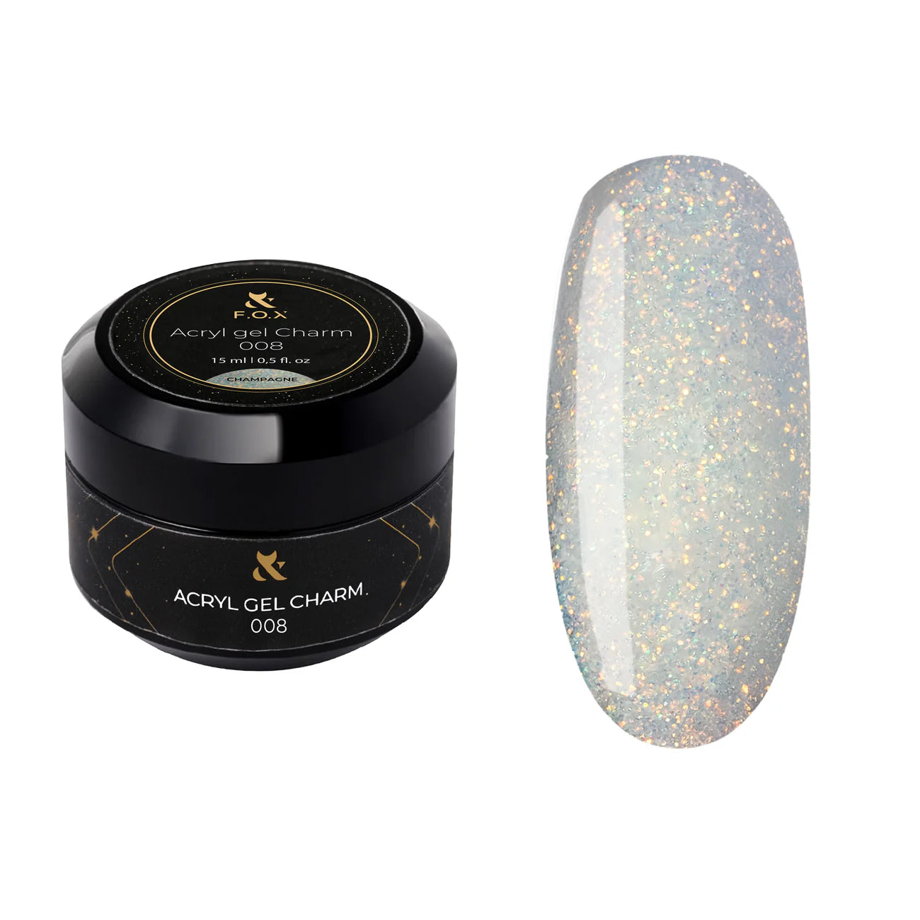 F.O.X Acryl Gel Charm 008, Champagne, 15 ml