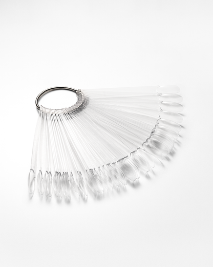 F.O.X Almond nails swatches (clear), 50pc