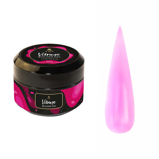 F.O.X Vitrage Builder gel Pink, 15 ml